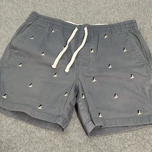 J Crew Mens Shorts Medium Embroidered Birds Summer Casual Cotton